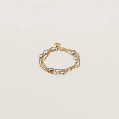 Miu Metal Crystals Bracelet