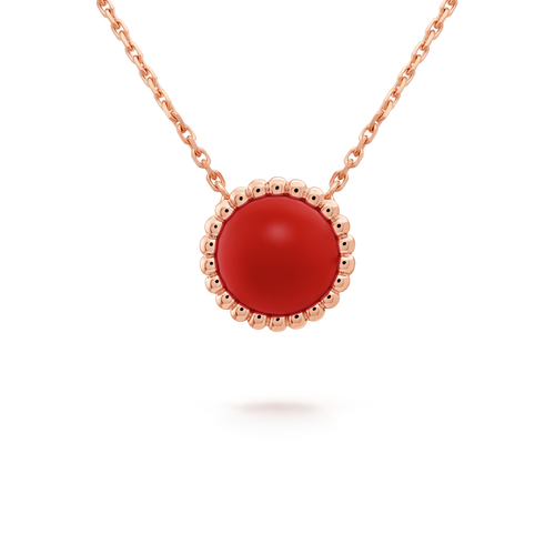 18K Van Cleef & Arpels Perlée couleurs Carnelian Necklace