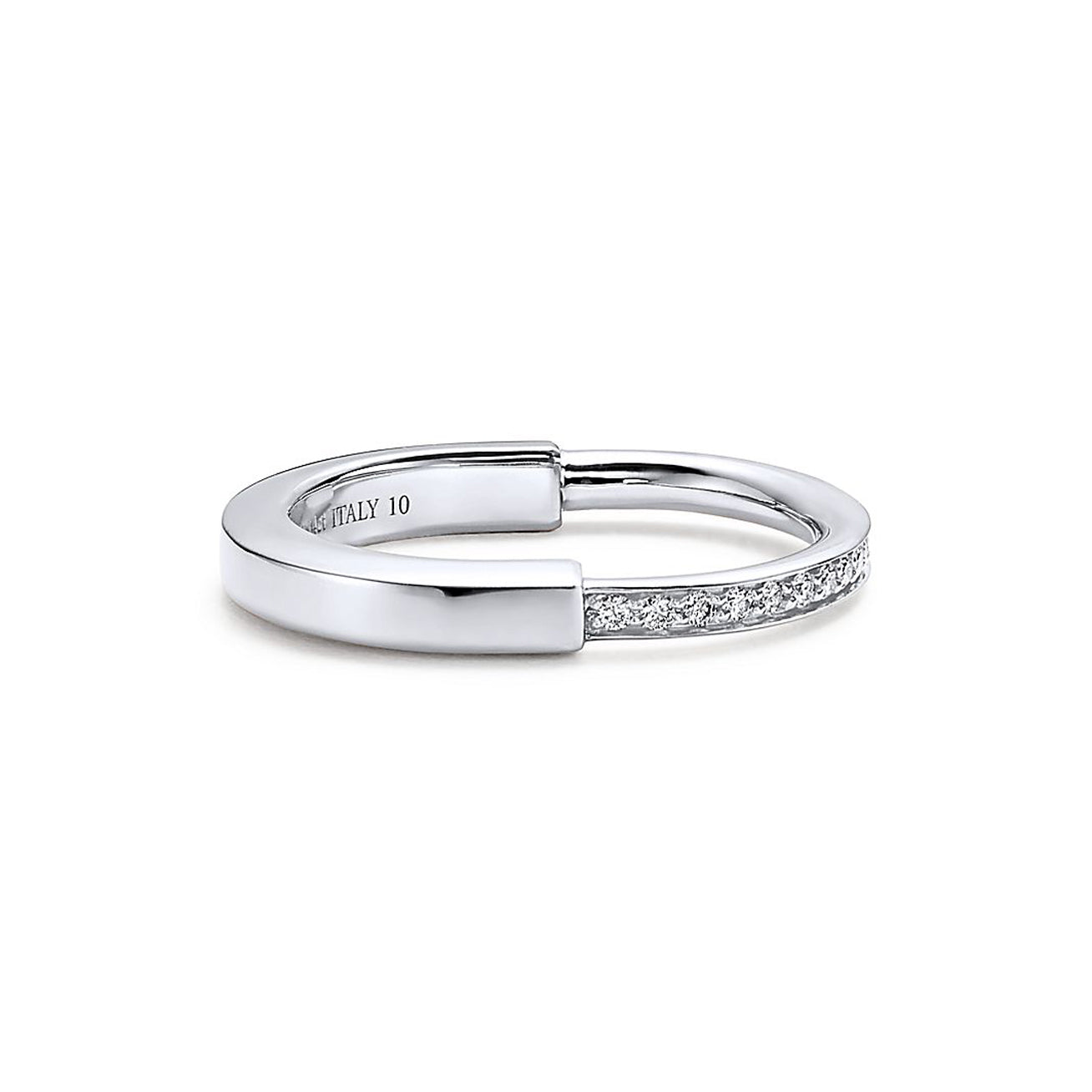 Tiff Lock Diamonds White Gold Ring