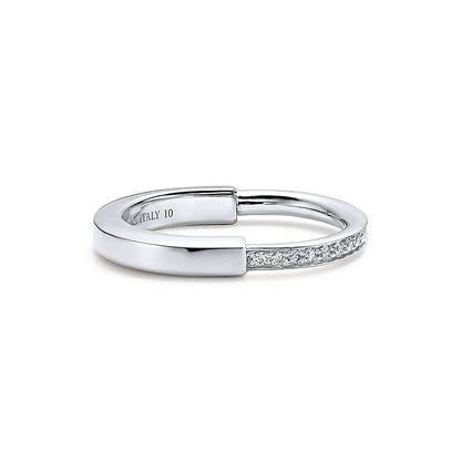 Tiff Lock Diamonds White Gold Ring