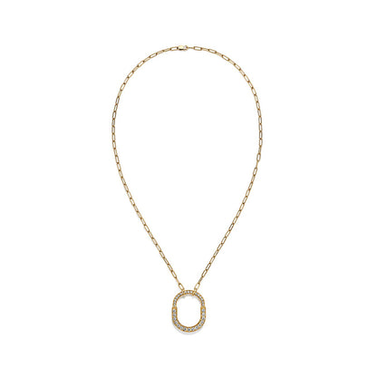 Tiff Lock Pendant Pave Diamonds Necklace