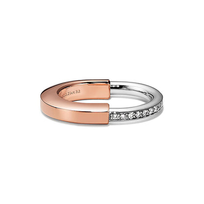 Tiff Lock Diamond Rose Gold Ring