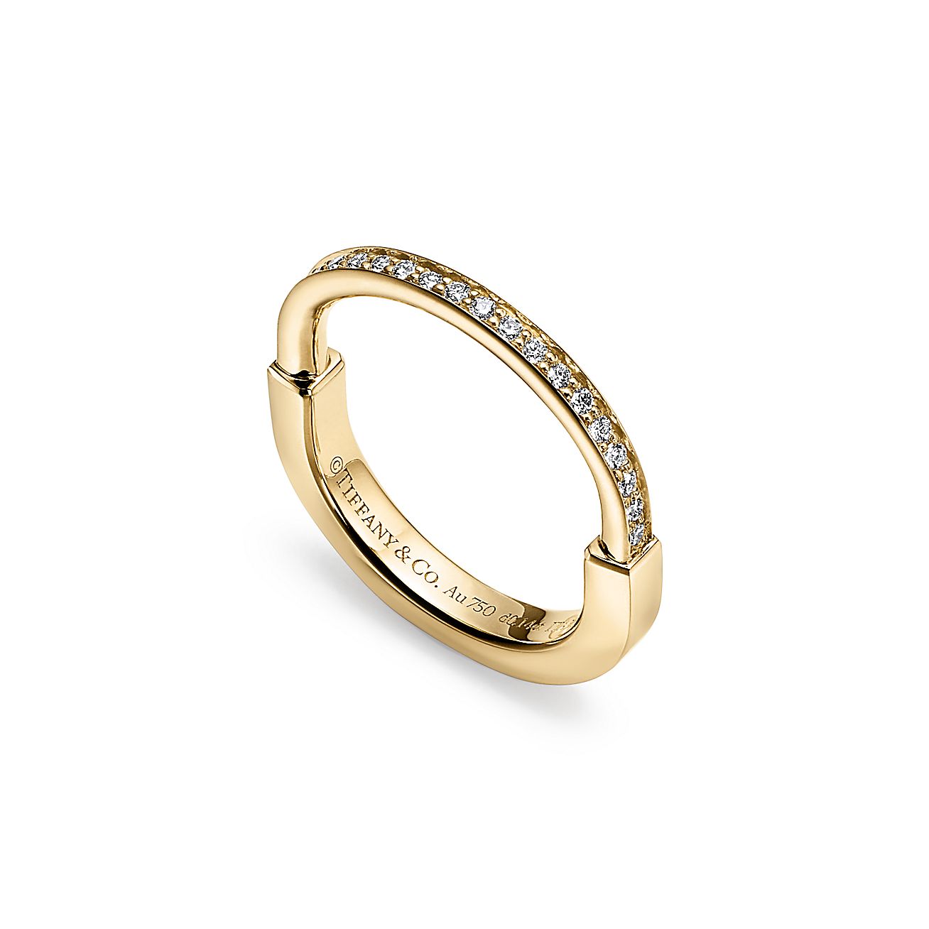 Tiff Lock Diamonds Yellow Gold Ring
