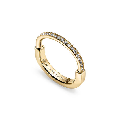 Tiff Lock Diamonds Yellow Gold Ring