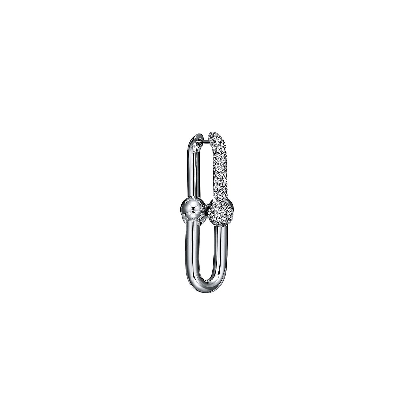 Tiff HardWear Large Link Diamonds Earrings