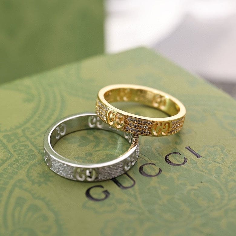 18K GG Icon Full Diamonds Ring