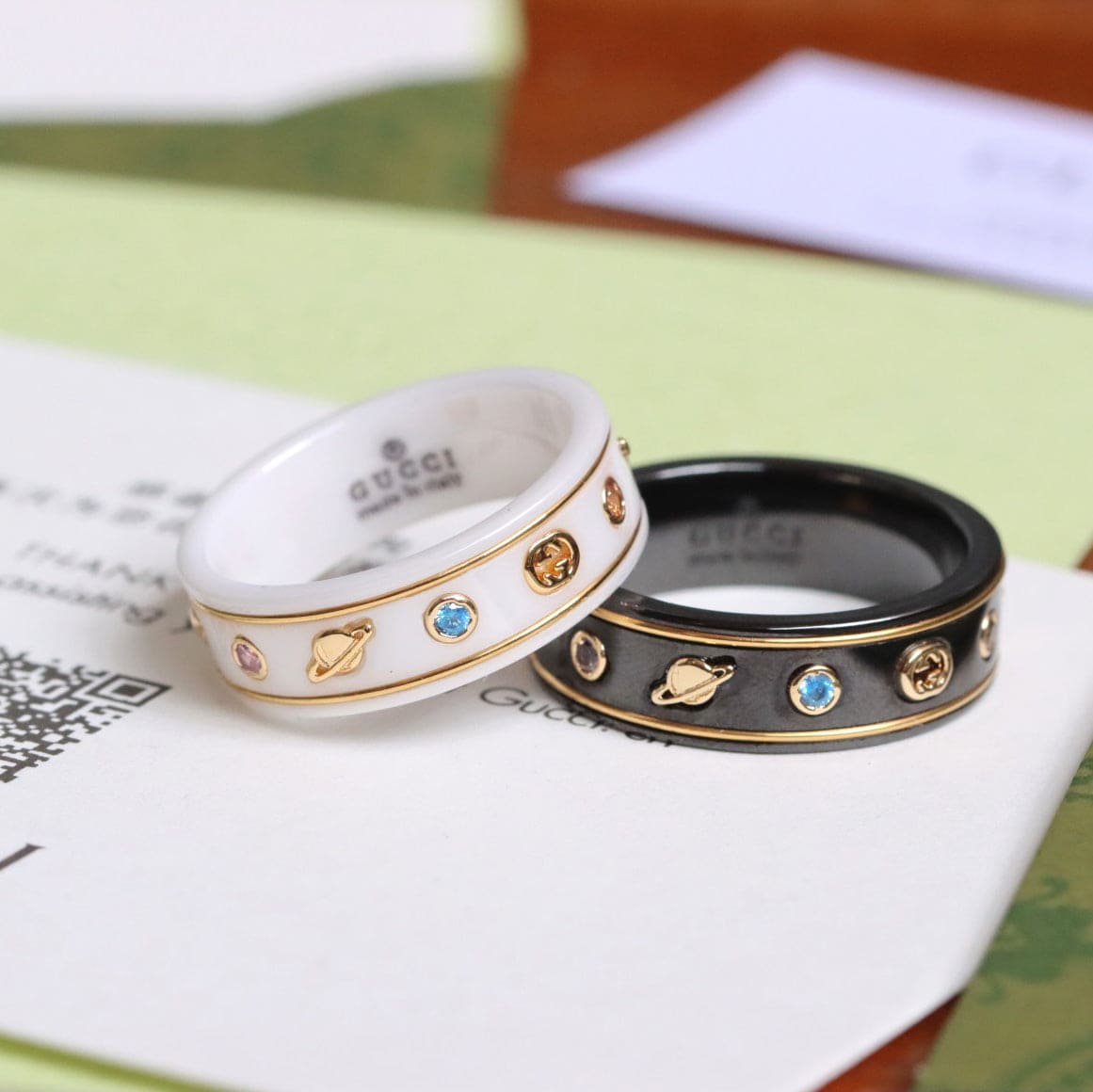 18K GG Icon With Gemstones Corundum Ring