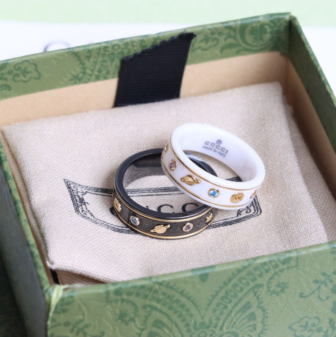 18K GG Icon With Gemstones Corundum Ring