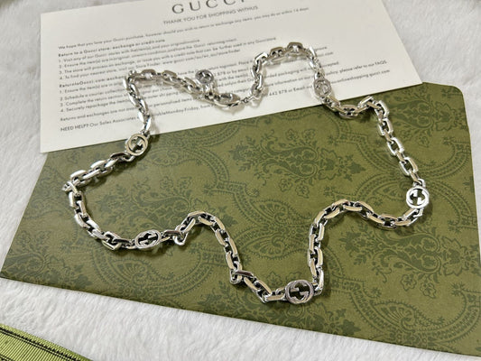 GG Interlocking G Chain Necklace