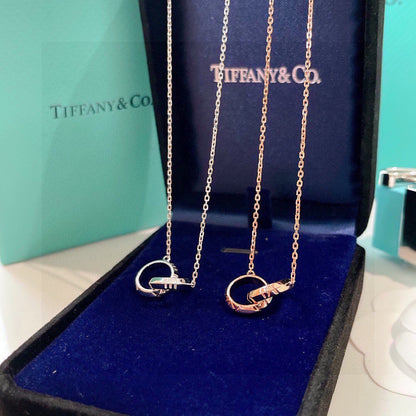 Tiff Atlas X Closed Interlocking Pendant Necklace
