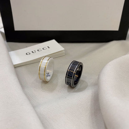 GG Icon Black Corundum Ring