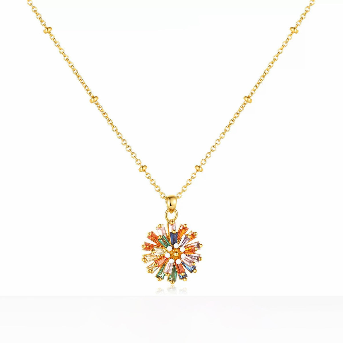 Color Crystal Gold Necklace