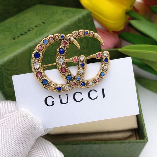 GG Color Crystal Brooch