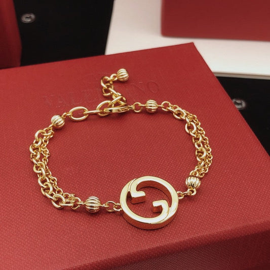 GG Diamond Gold Chain Bracelet