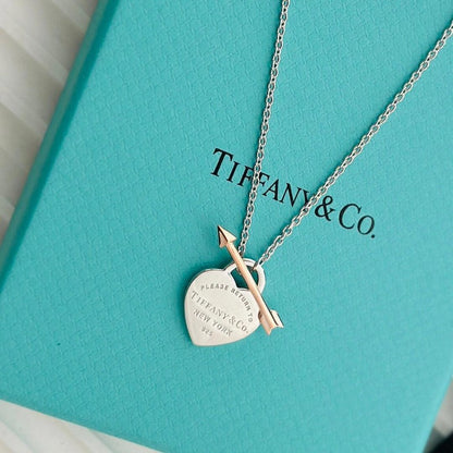 18K Tiff Heart Bow Necklace