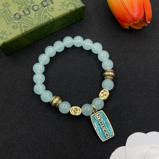 GG Sky Blue Bead Bracelet