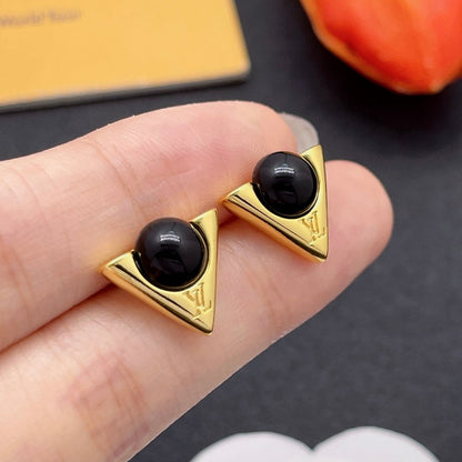 Louis Essential V Black Earrings