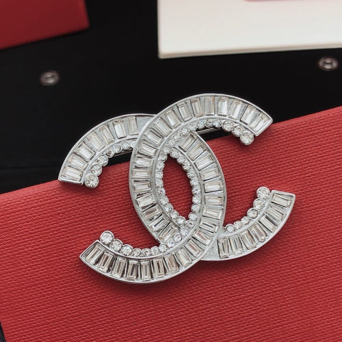 CC Crystal Gold Brooch