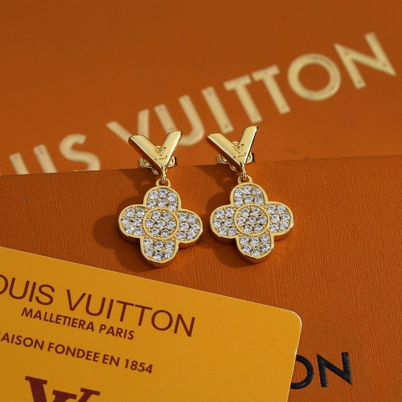 Louis Diamond Flower Earrings