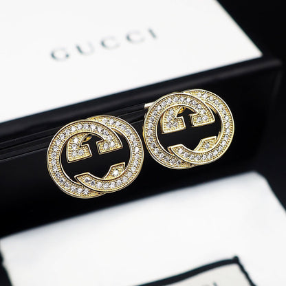 18k GUCCI GG Diamonds Earrings