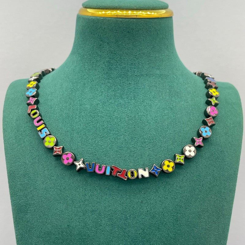Louis Color Script Gold Necklace