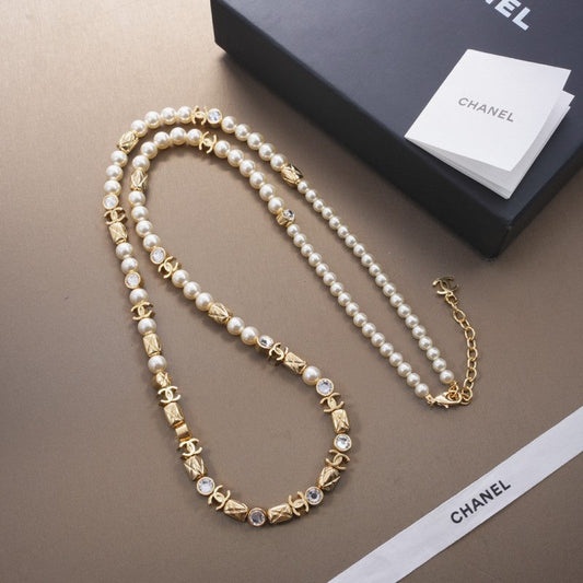 18K CC 26C Crystal Long Necklace