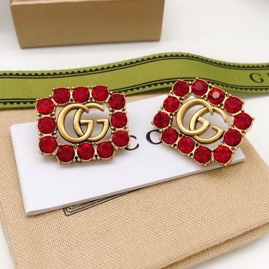 GG Red Crystal Earrings