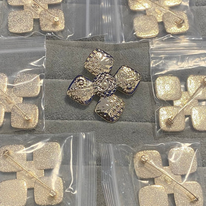 CC Four-Pointed Star Gold Brooch
