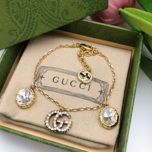 GG Interlocking G Crystal Bracelet