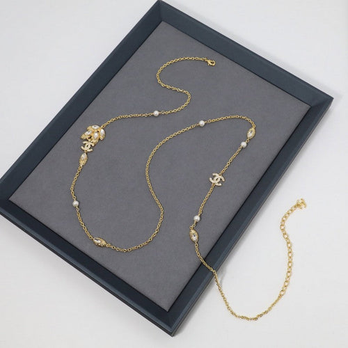 CC Vintage Crystal Long Necklace