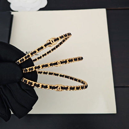 CC Leather Gold Bracelet Set