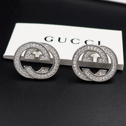 18k GUCCI GG Diamonds Earrings