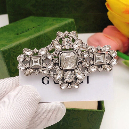 GG Crystal Horse Eye Brooch