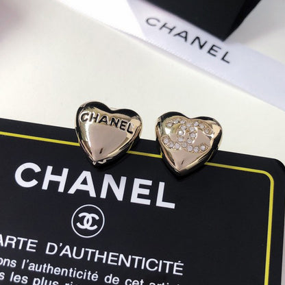 CC Diamond Heart Earrings