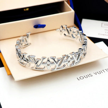 Louis Monogram White Gold Bracelet