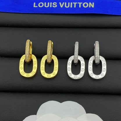 Louis Double Circle Diamond Earrings