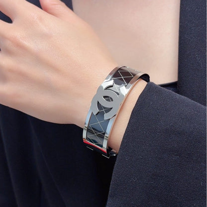 18K CC Black Gold Cuff Bracelet