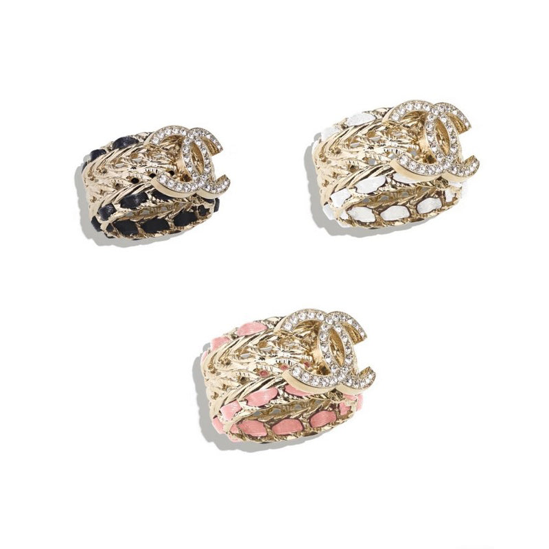 CC 24C Color Leather Diamond Ring