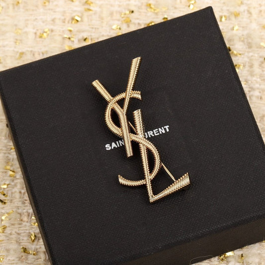 Saint Stripe Gold Brooch