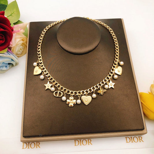 CD Star Pearl Gold Necklace