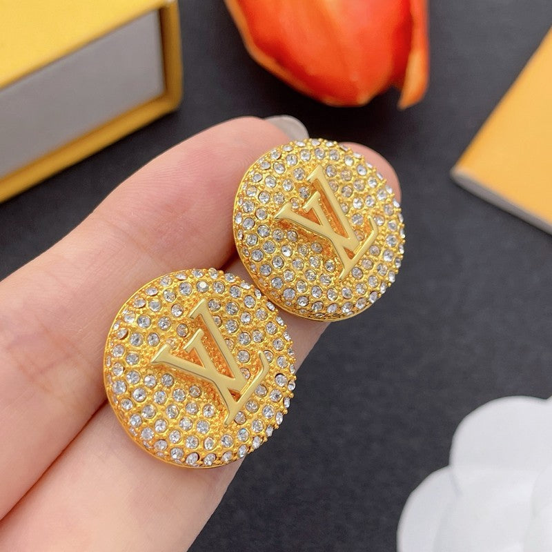 Louis Diamond Round Earrings