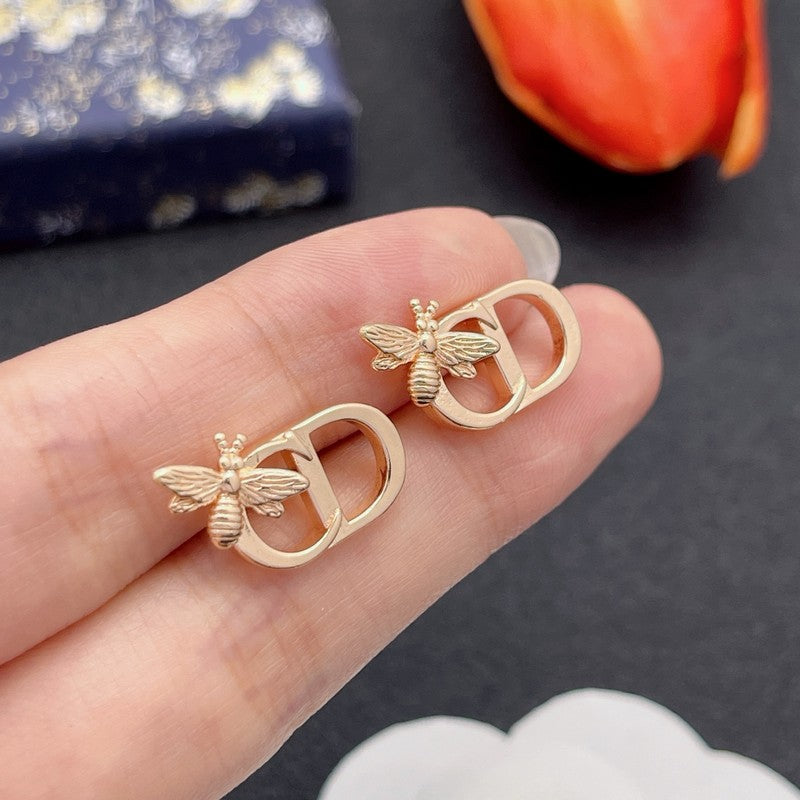 CD Bee Gold Earrings