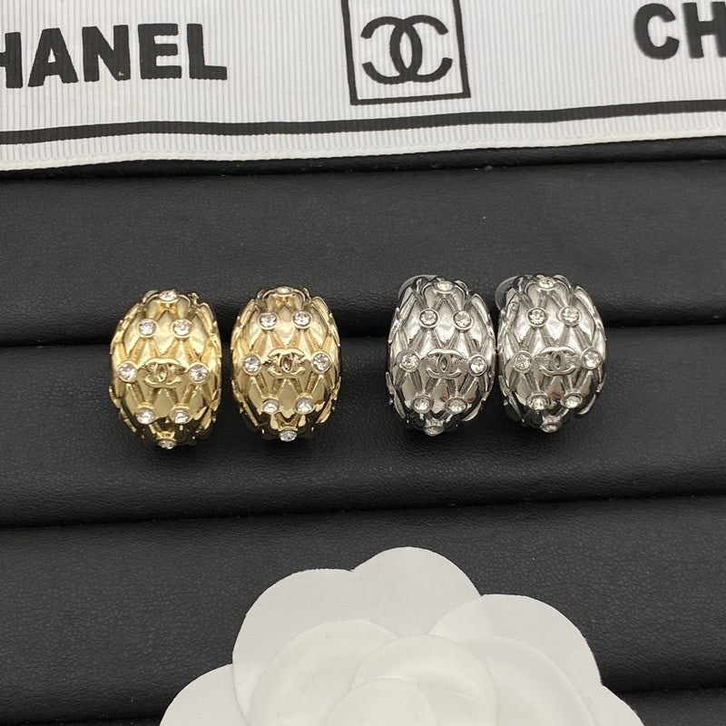 CC Feather Diamond Earrings
