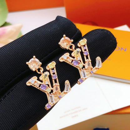 Louis Iconic Color Crystal Earrings