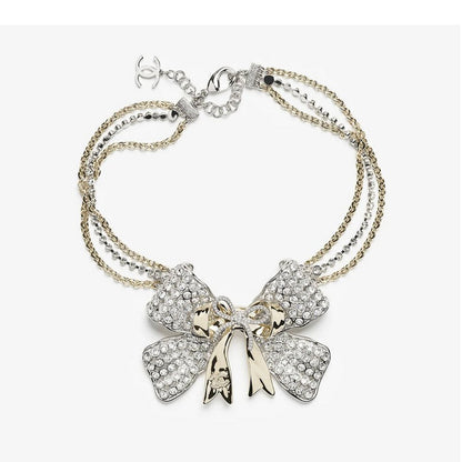 CC 25K Bow Tie Choker Necklace