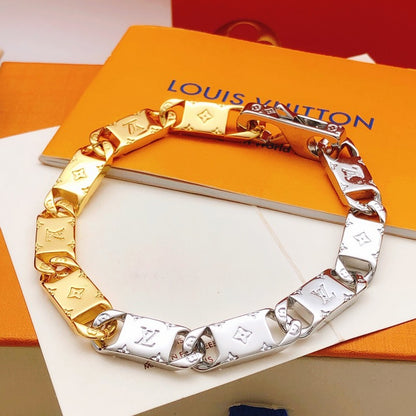 Louis Yellow & White Gold Chain Bracelet