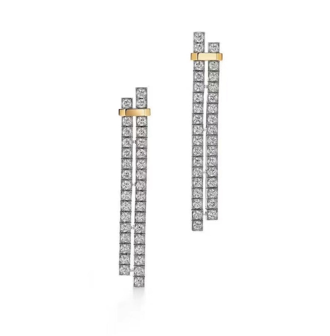 Tiff Edge Drop Earrings