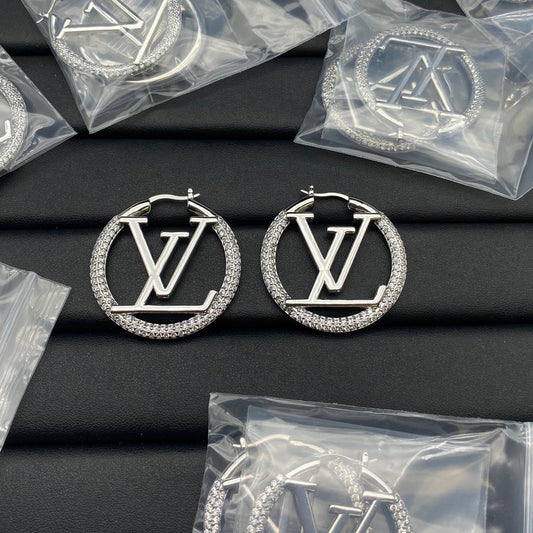Louis Louise Hoop Diamond Earrings