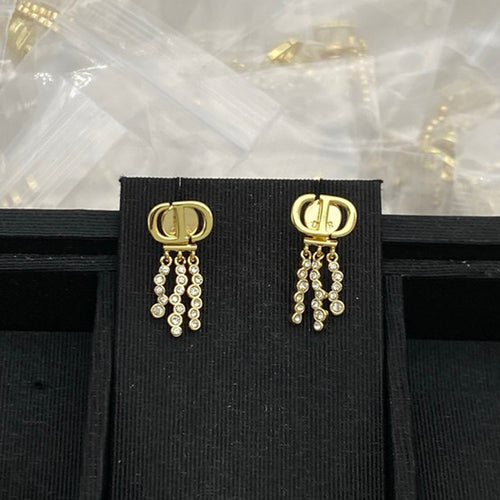 CD Diamind Tassel Earrings