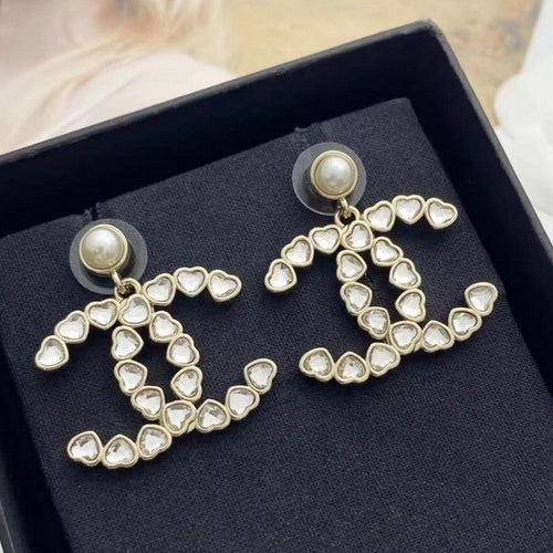 CC Pearl & Crystal Earrings